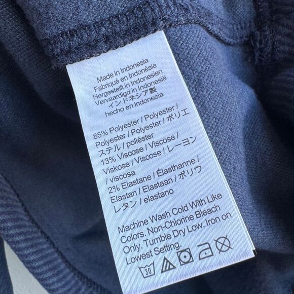 J. Crew Men's Seaboard Soft Knit Hoodie Relaxed Sweater Blue Navy Stripe Medium - Picture 5 of 6